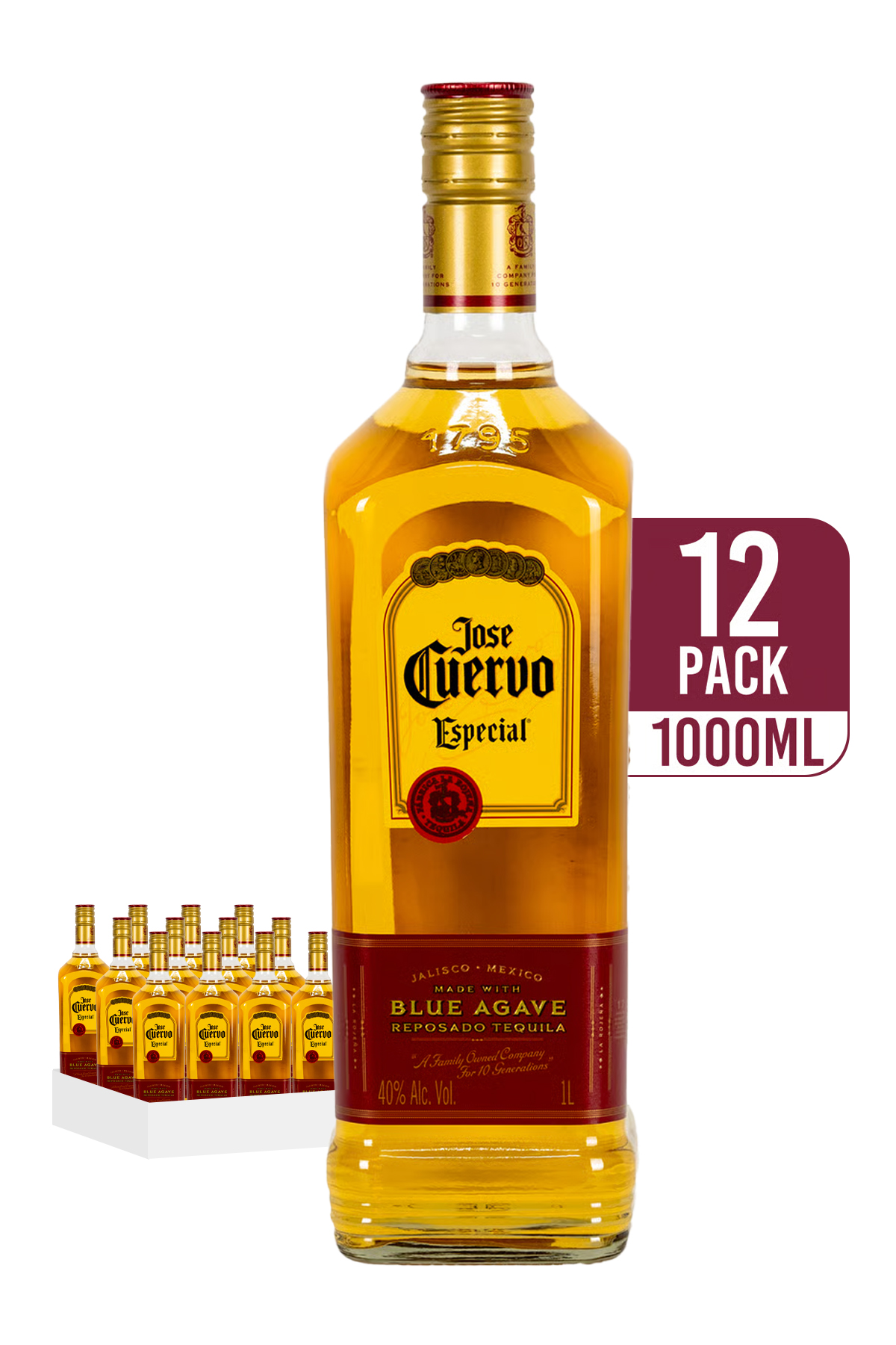 Jose Cuervo Especial Gold Tequila (12-pack)