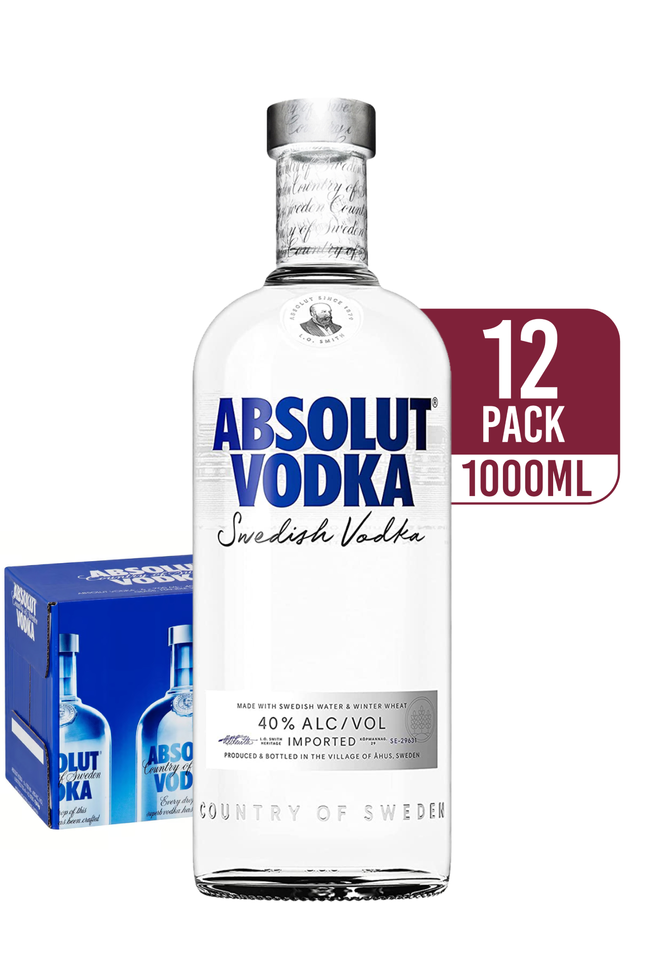 Absolut Vodka 12 x 1L - Compare prices in UAE