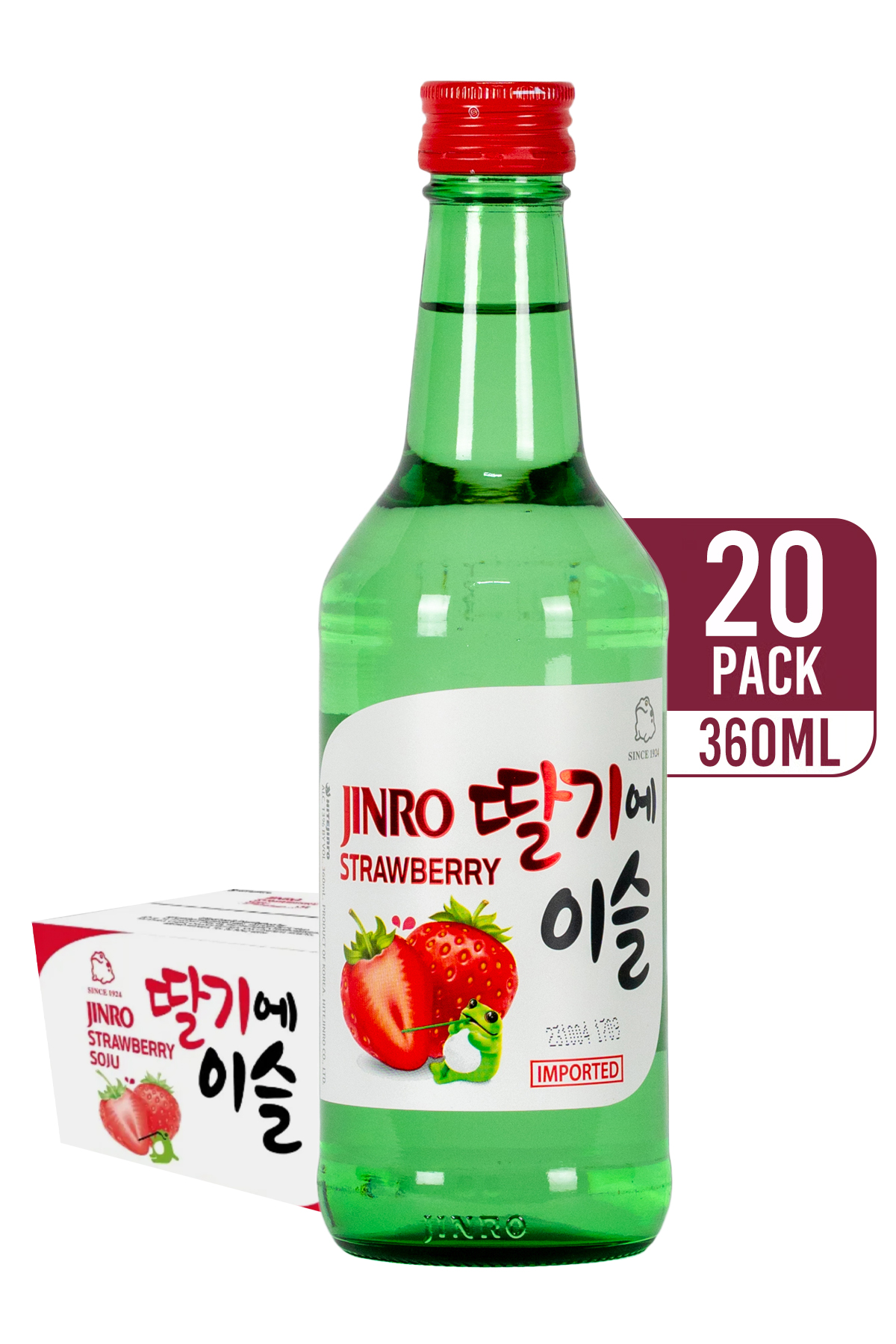 Jinro Strawberry Soju 20 x 360ML - Compare prices in UAE