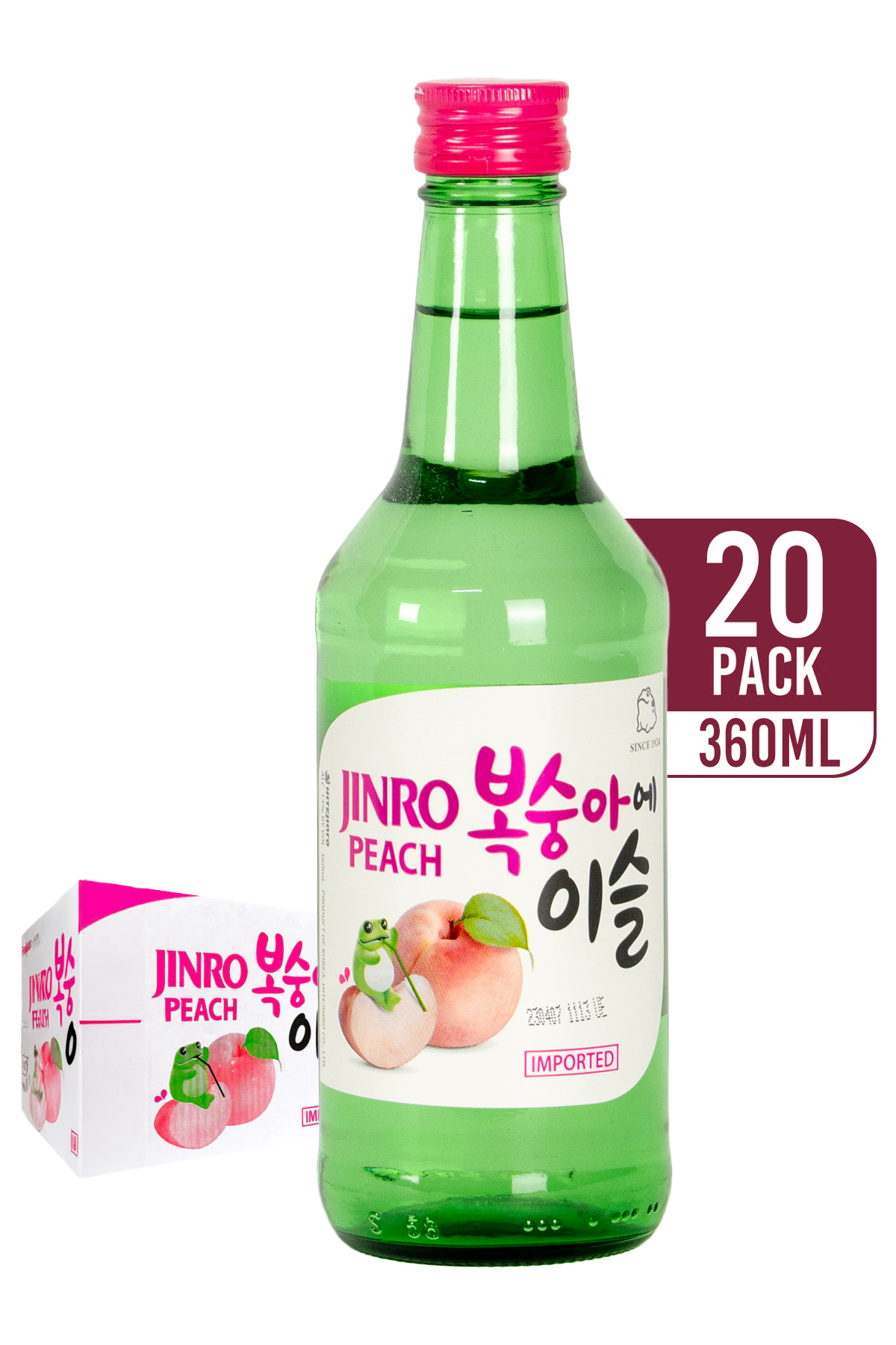 Jinro Peach Soju 20 x 360ML - Compare prices in UAE