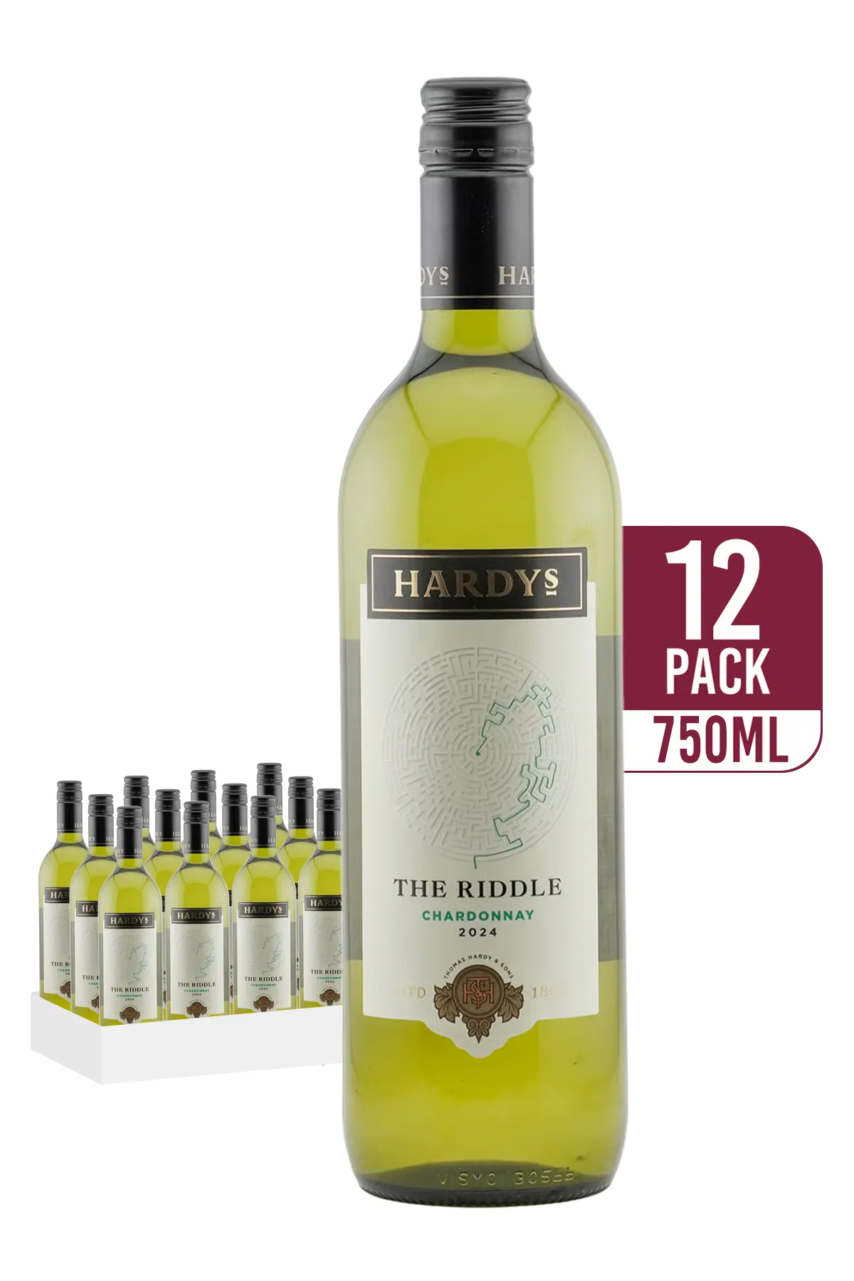 Hardys The Riddle Chardonnay 2024 12-pack 12 x 750ml - Compare prices in UAE