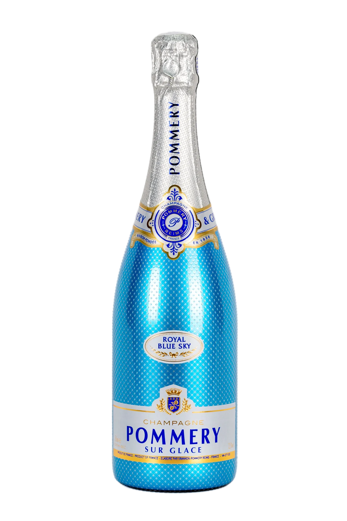 Pommery Champagne Royal Blue Sky Demi-Sec 750 ml - Compare prices in UAE