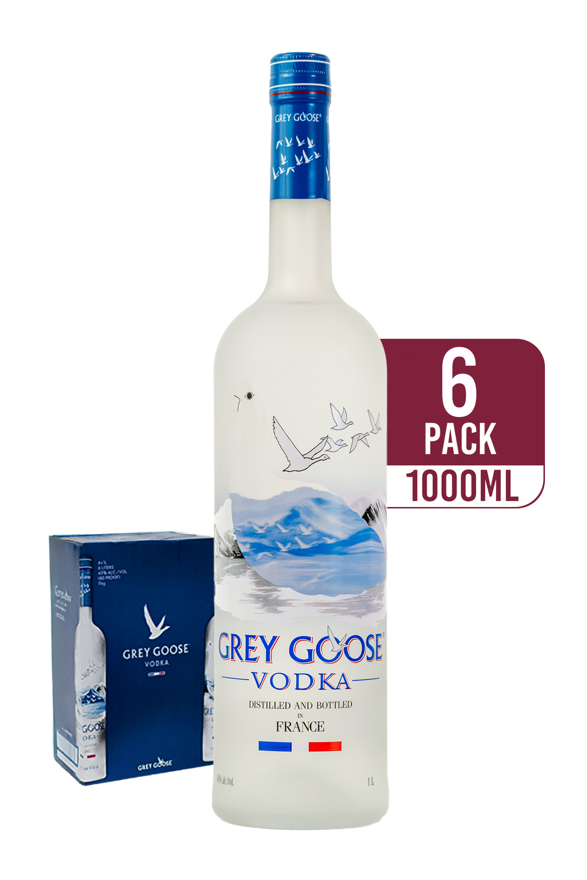 Grey Goose Vodka 6-pack 6 x 1000ml - Compare prices in UAE