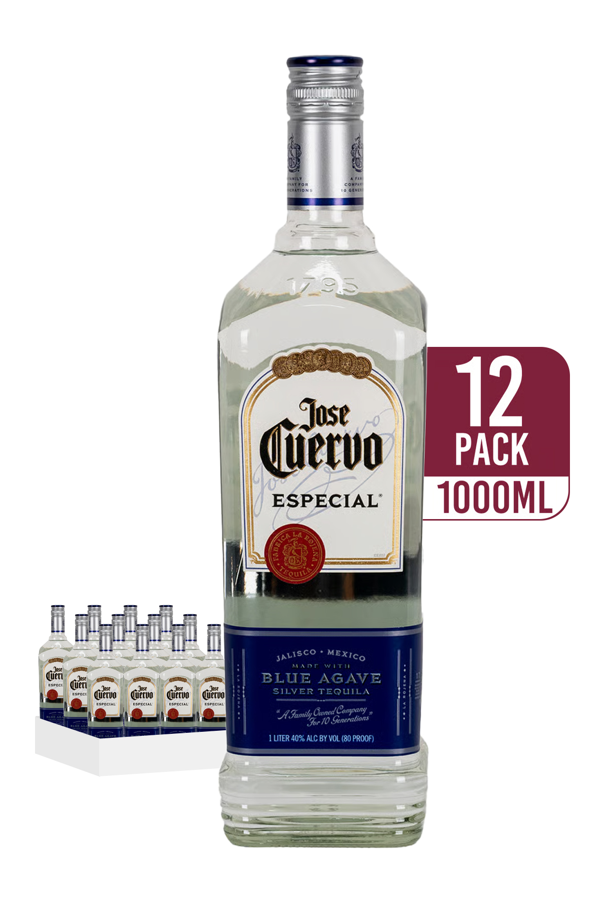 Jose Cuervo Especial Silver Tequila (12-pack)