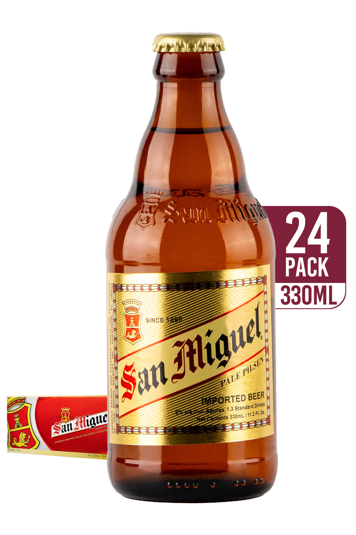San Miguel Pale Pilsen Bottle (24-pack)