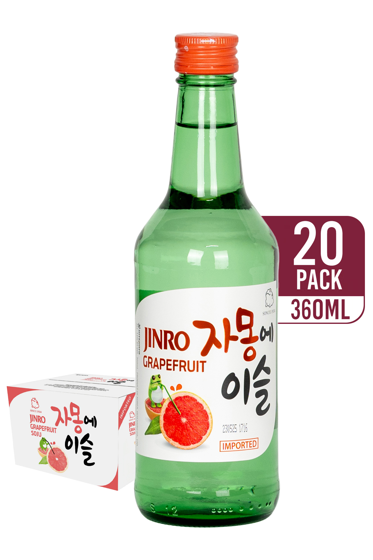 Jinro Grapefruit Soju 20 x 360ML by jinro - Compare prices in UAE