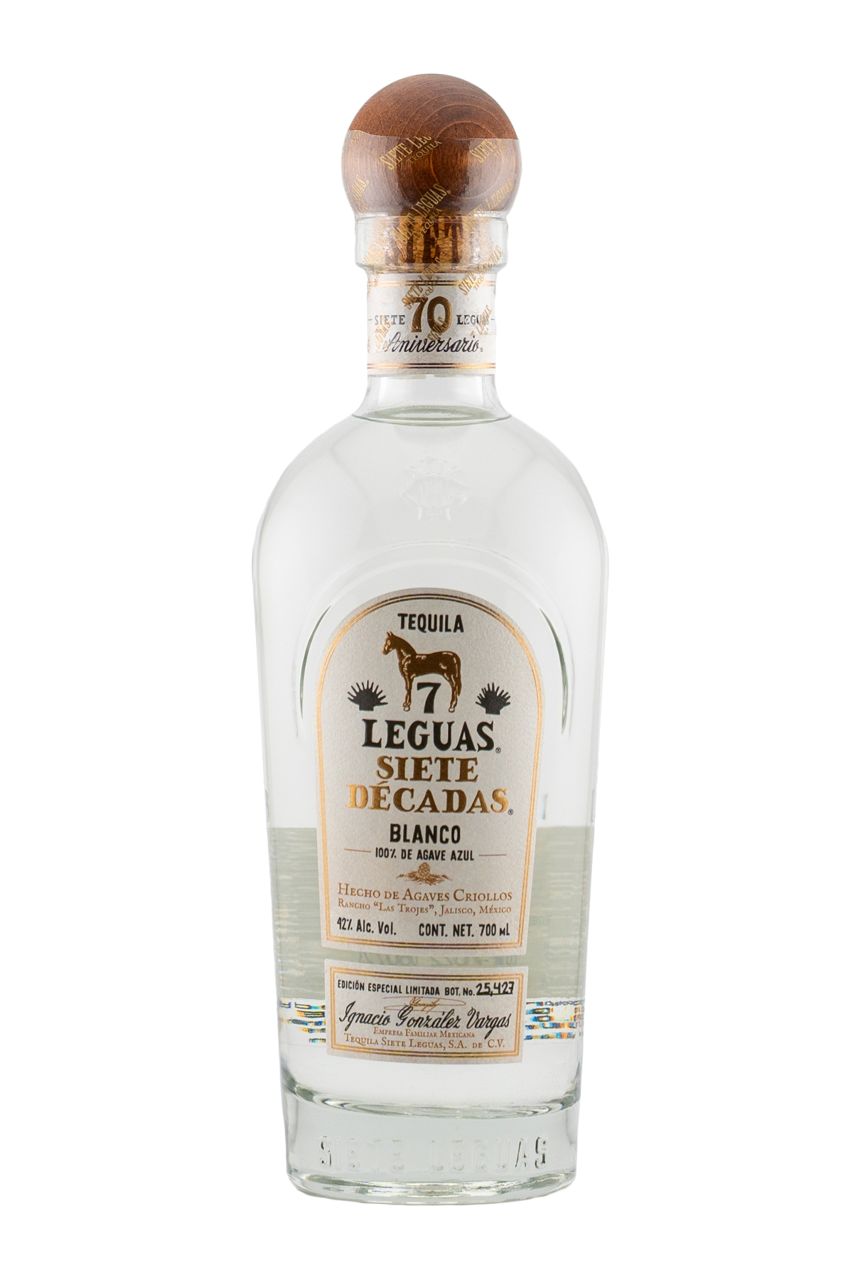 Siete Leguas Siete Décadas Tequila Blanco