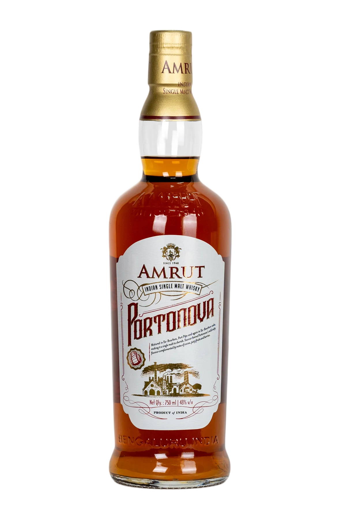 Amrut Portonova Indian Single Malt Whisky 750 ml - Compare prices in UAE