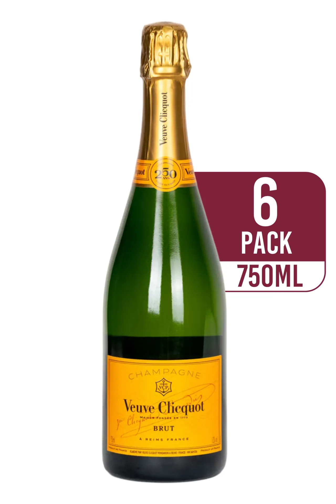 Veuve Clicquot Champagne Yellow Label Brut 6-pack 6 x 750ml - Compare prices in UAE