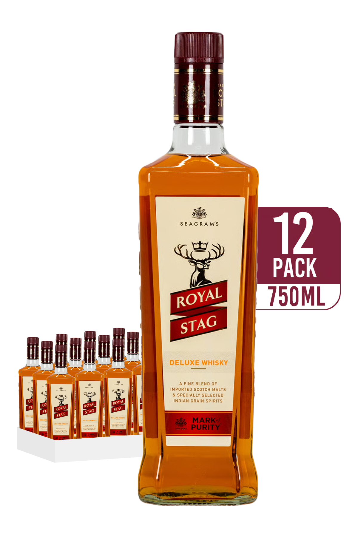 Royal Stag Deluxe Blended Indian Whisky (12-pack)