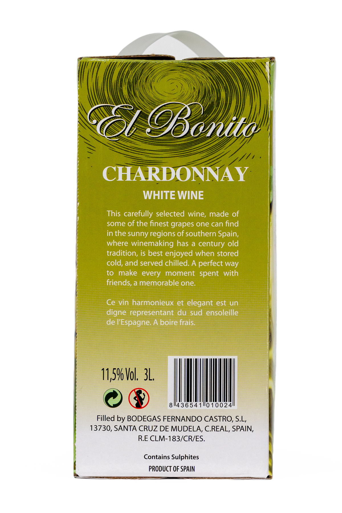Buy EI Bonito Chardonnay 3L Cask Wine | UAE - CityDrinks
