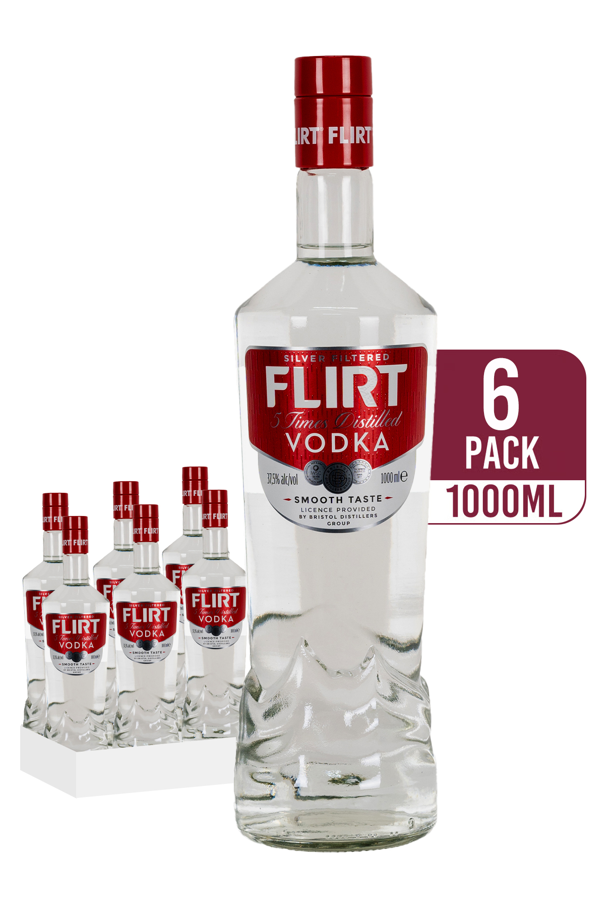 Flirt Red Vodka 6 x 1L - Compare prices in UAE