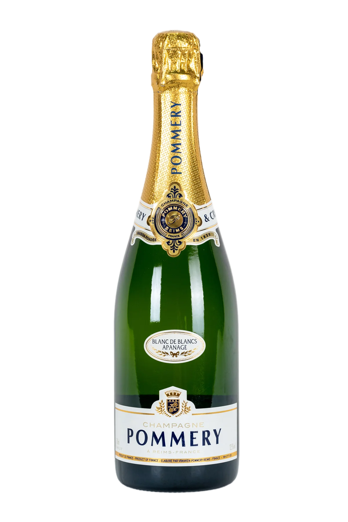 Pommery Champagne Blanc de Blancs Apanage Brut 750 ml - Compare prices in UAE
