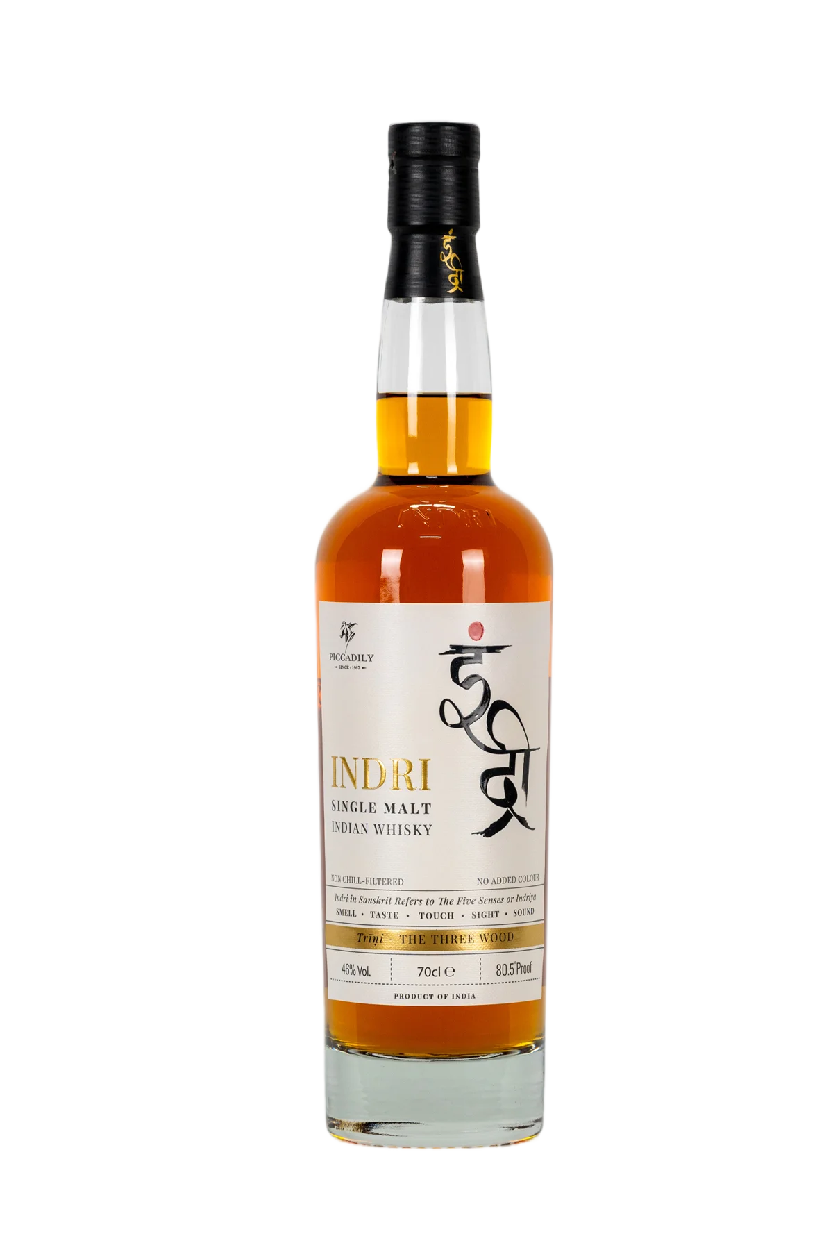 Indri Trini Three Wood Indian Single Malt Whisky 700 ml - Compare prices in UAE