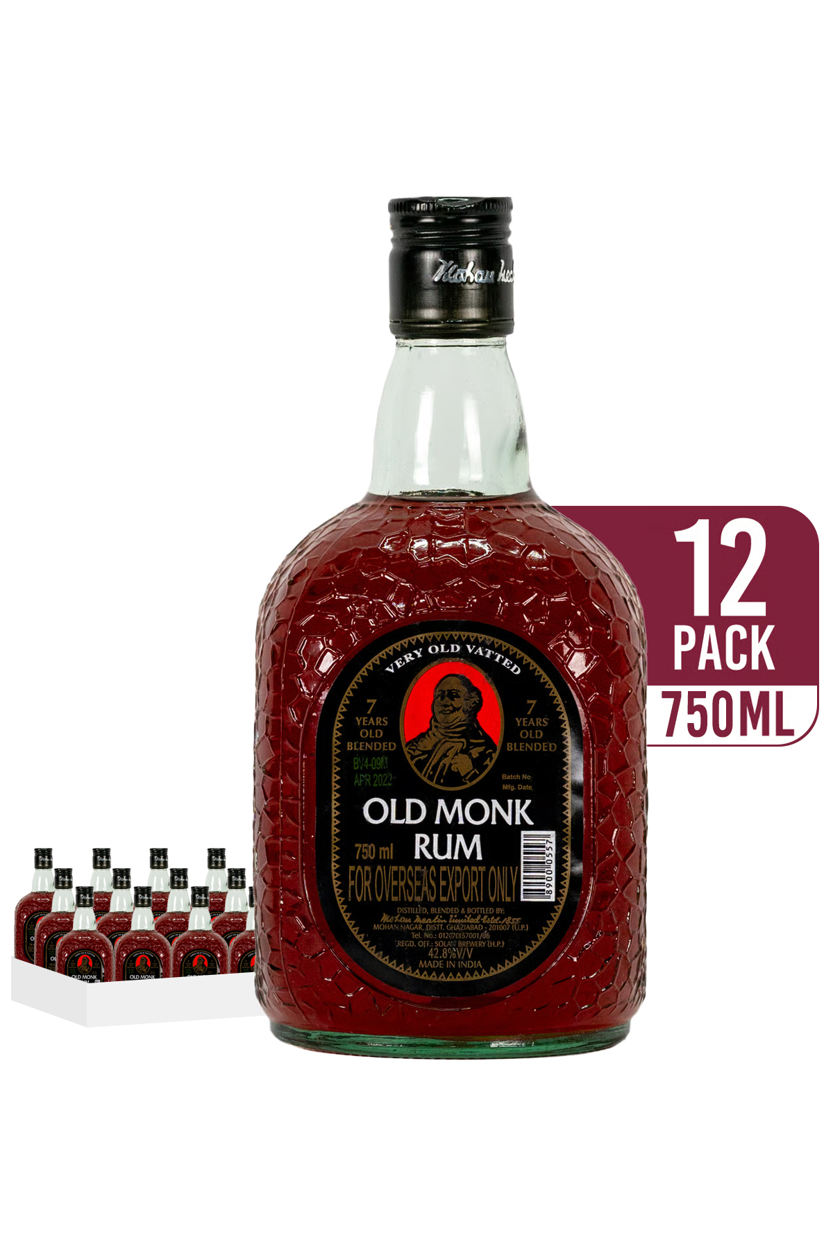 Old Monk 7 Year 12 x 750ML - Compare prices in UAE