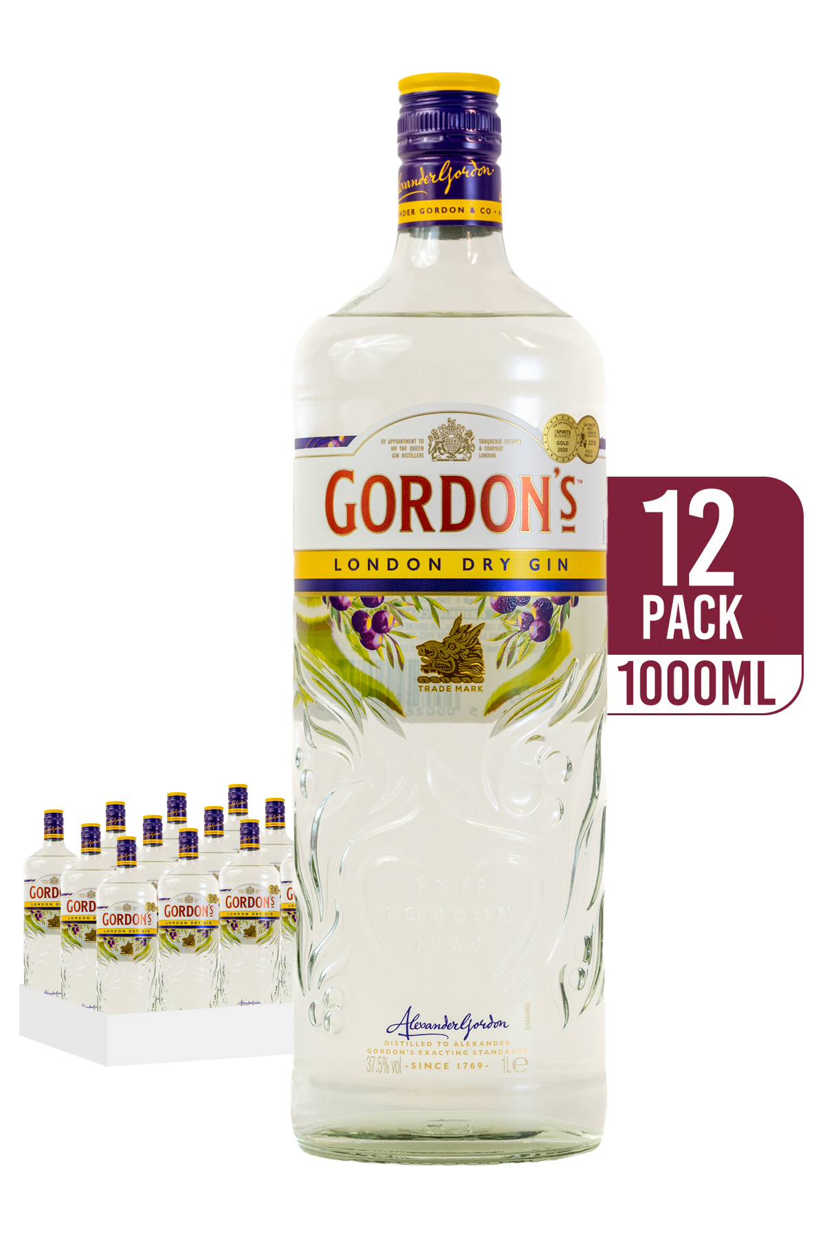 Gordons Dry Gin 12 x 1L - Compare prices in UAE