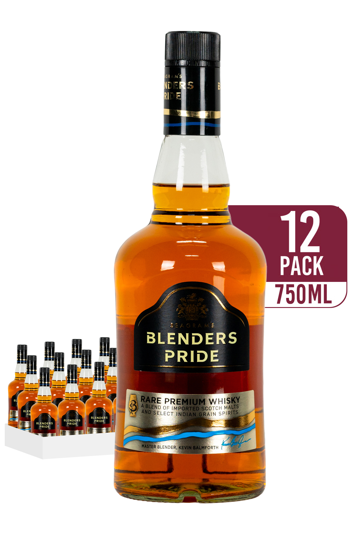 Blenders Pride Premium Blended Indian Whisky (12-pack)