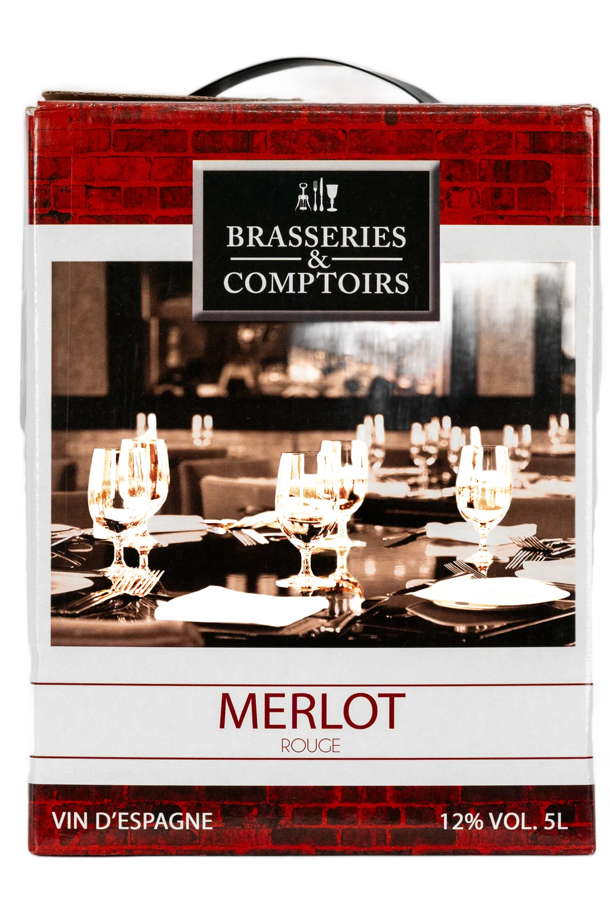 Brasseries Comptoirs Merlot Rouge 5-Liter Boxed Wine 5000 ml by brasseries - Compare prices in UAE