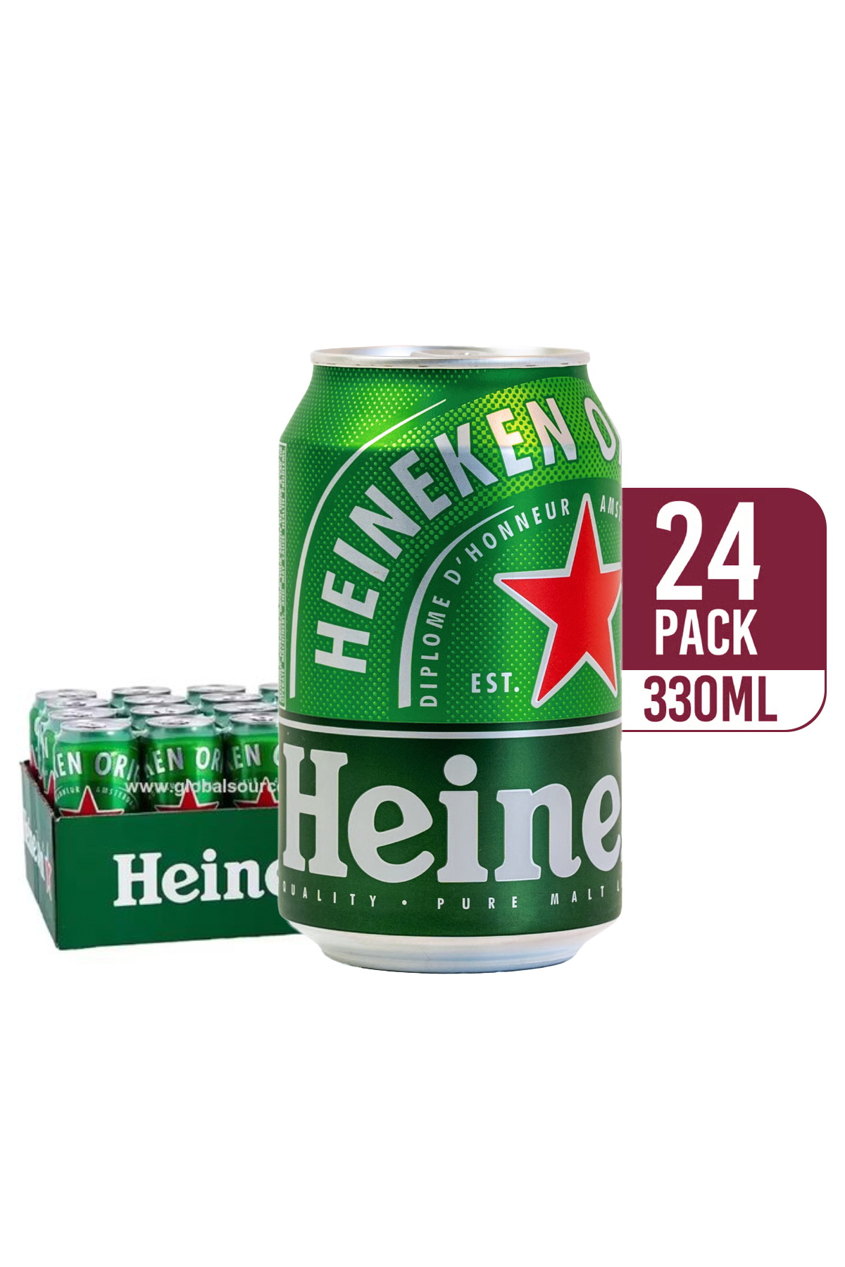 Heineken Beer 330ml Can (24-pack)