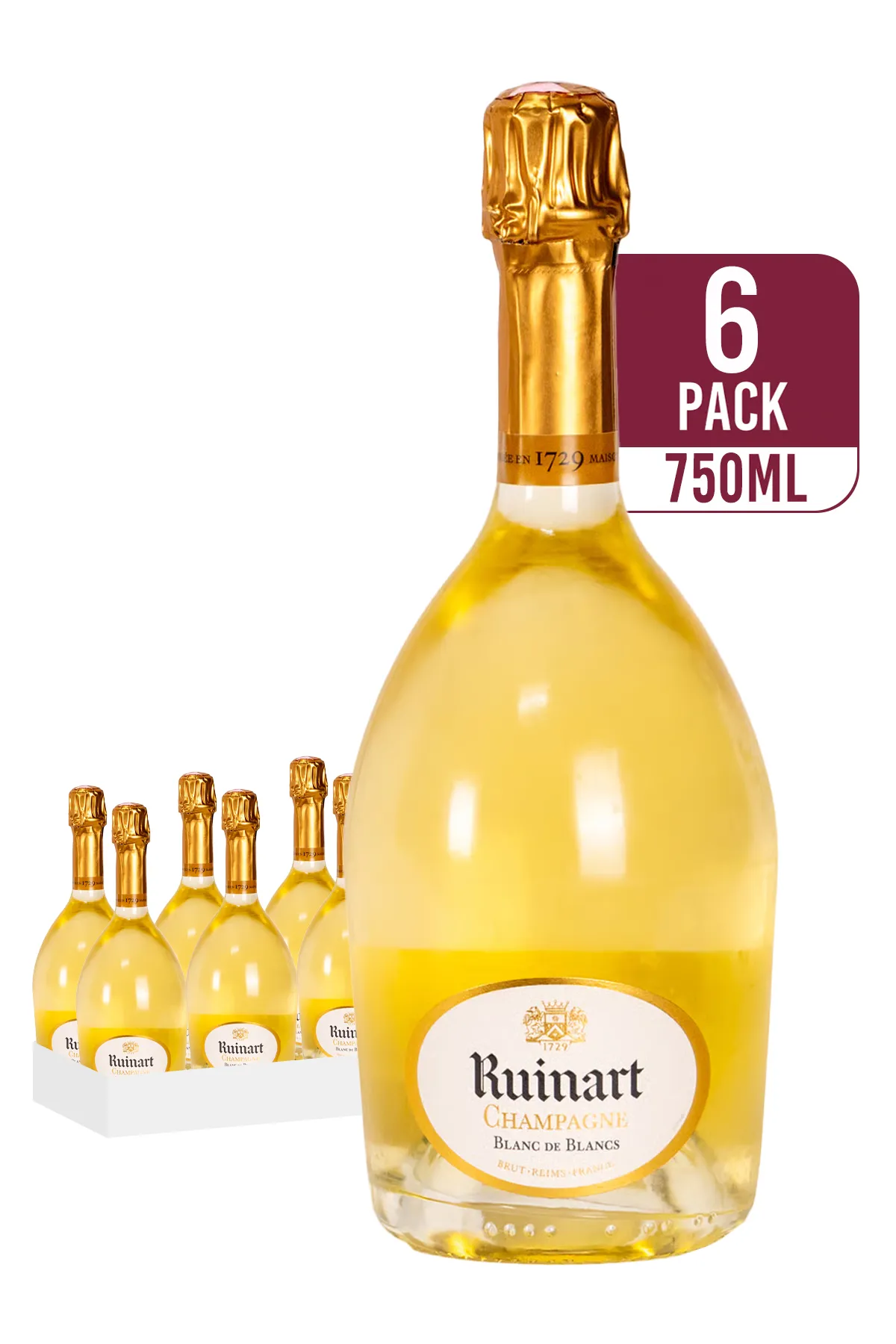 Ruinart Blanc de Blancs Champagne 6-pack 6 x 750ml - Compare prices in UAE