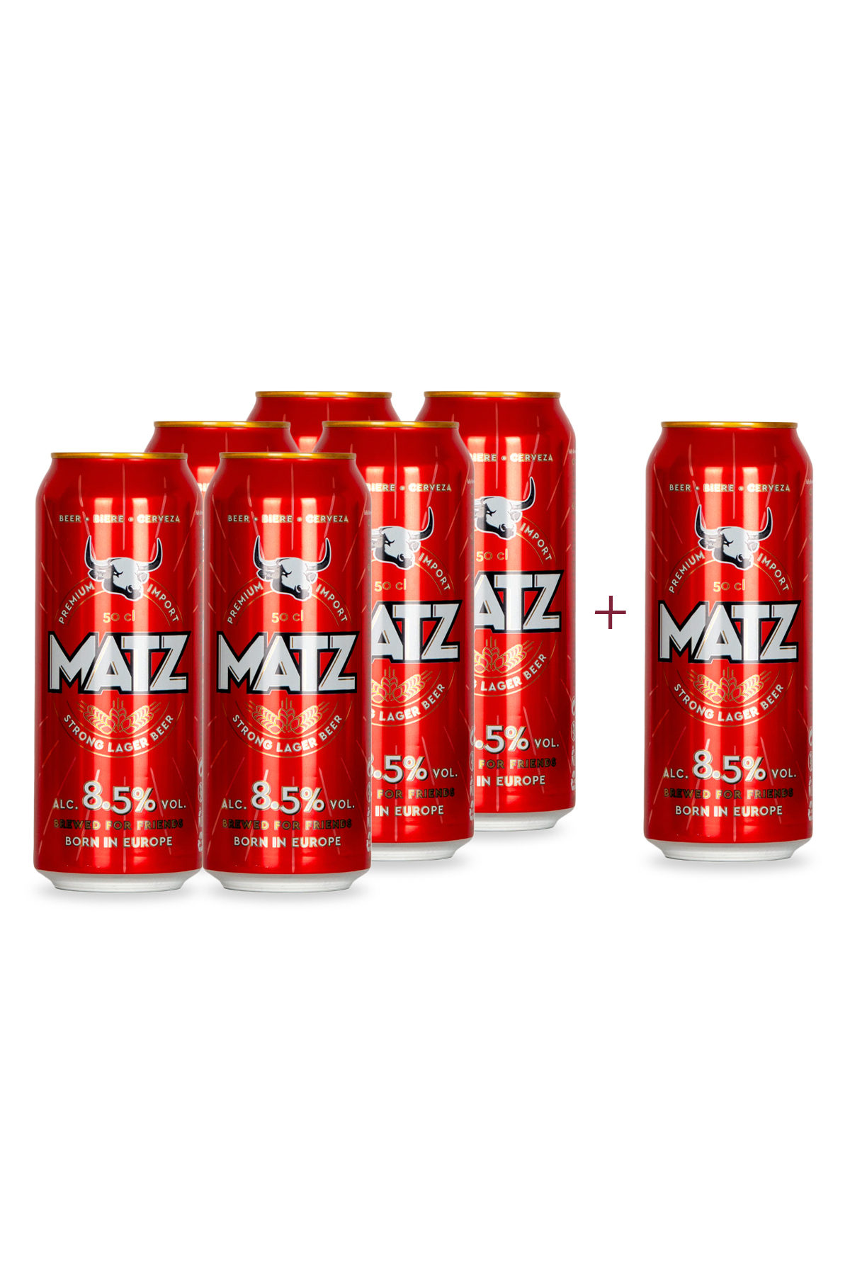 Matz 8.5% Strong Lager Buy 1 (6-pack) Get 1 Can Free