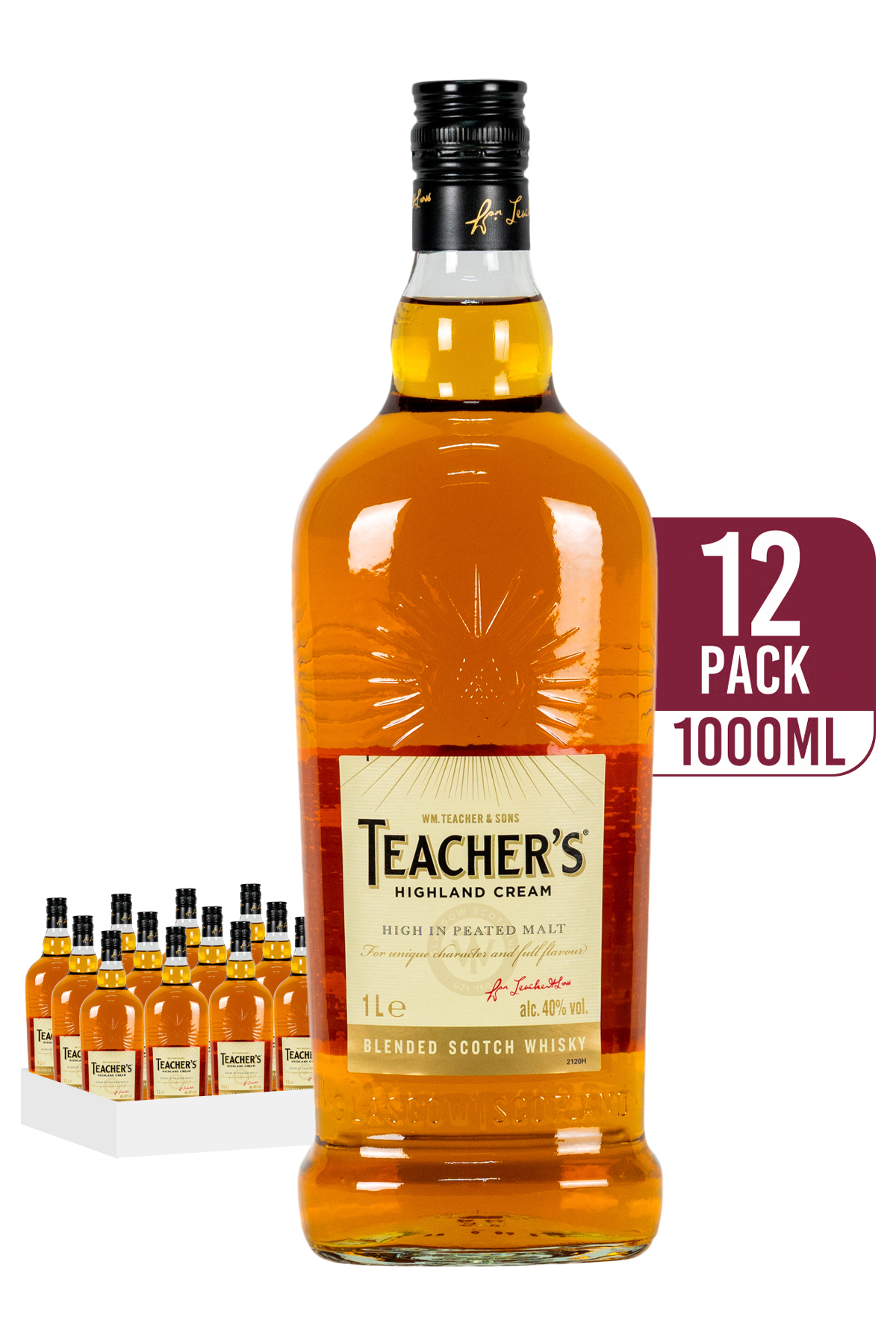 Teacher's Highland Cream Blended Scotch (12-pack)