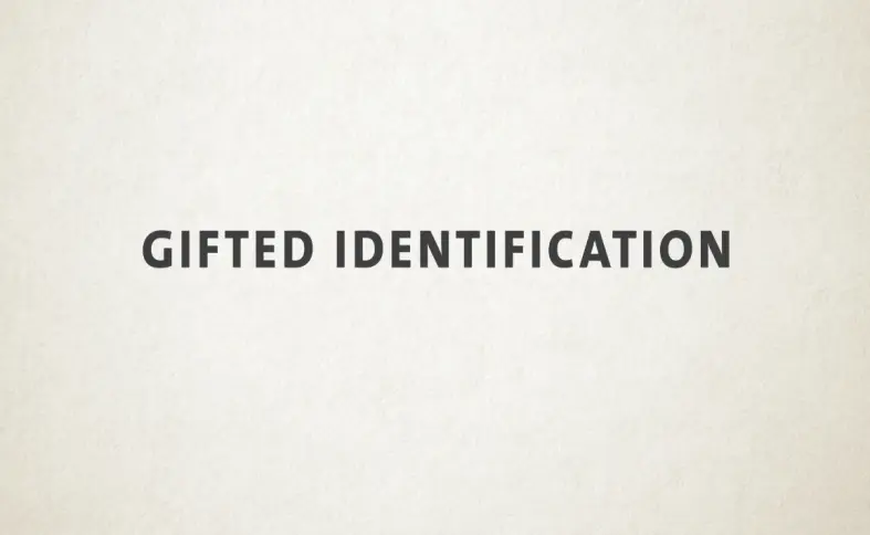 What makes best identification for the gifted?