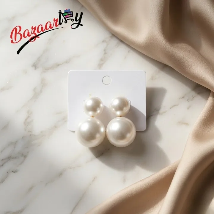 Double Ball Drop Earrings 