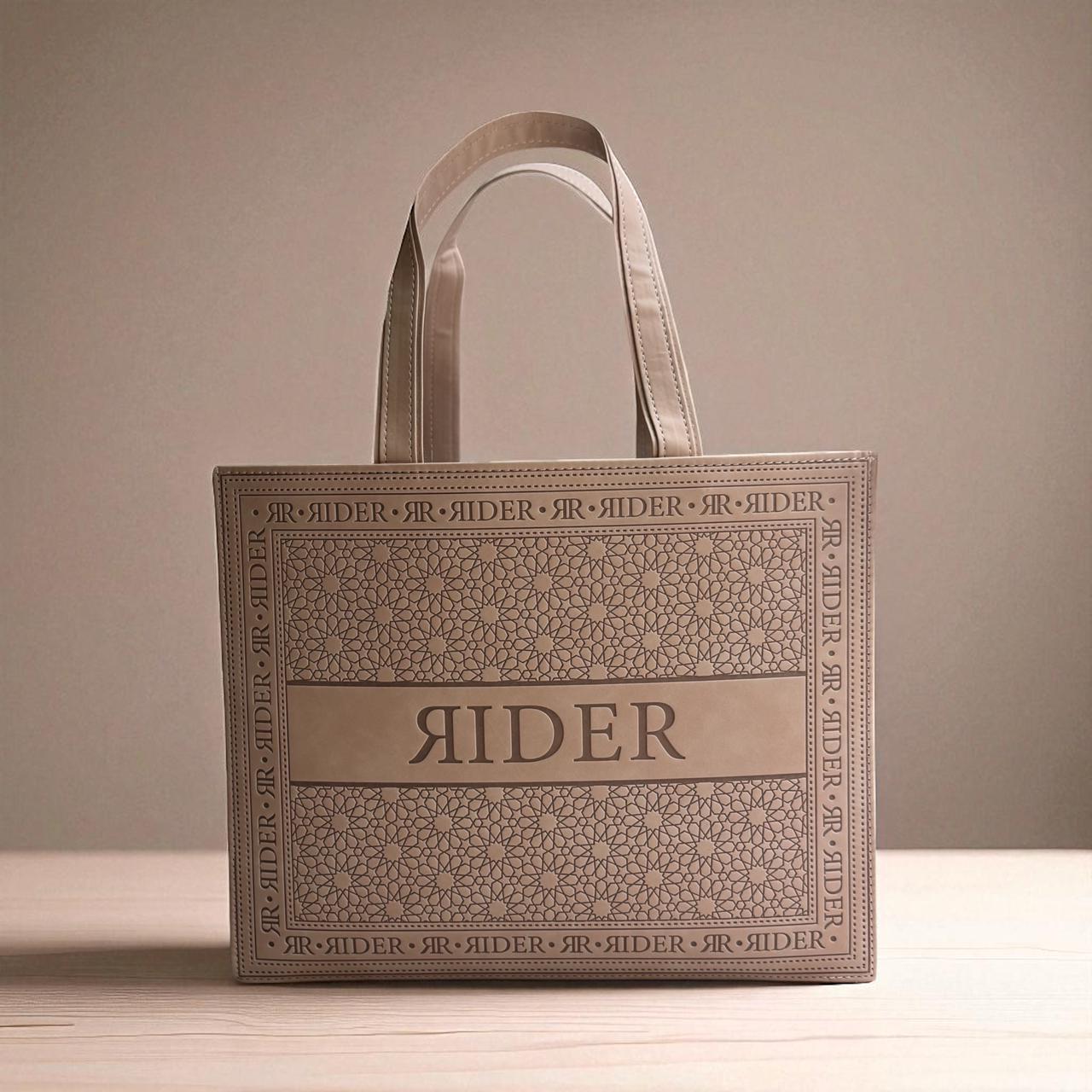 Leather Rider Bag - Pale Pink - Gold