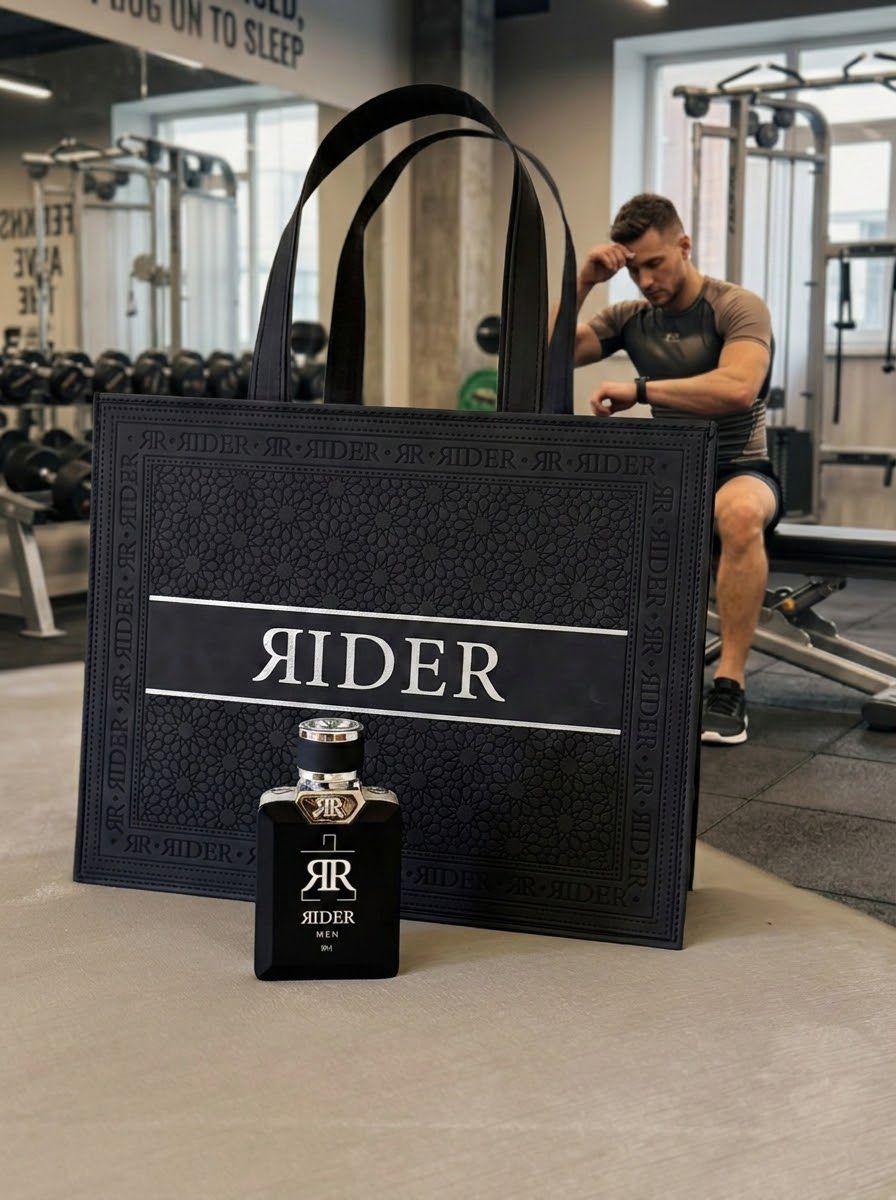 Leather Rider Bag - Dark Gray - Silver