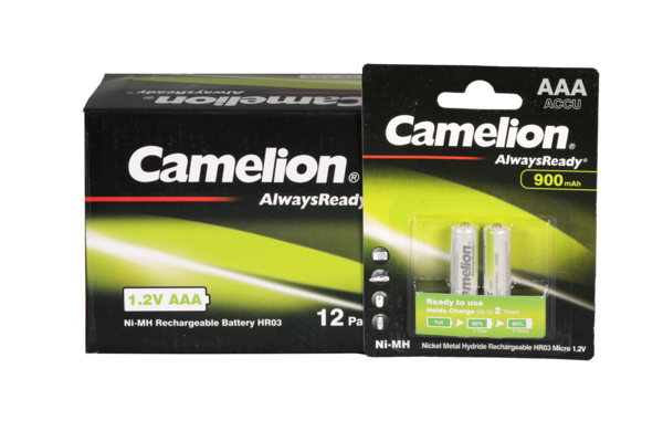 Stock Bureau - CAMELION Pile Rechargeable NIMH LR3/AAA 1,2V 600mAh Blister 2 Pièces